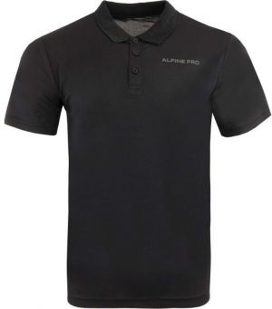 ALPINE PRO GERES Pánske polo tričko, čierna, veľkosť