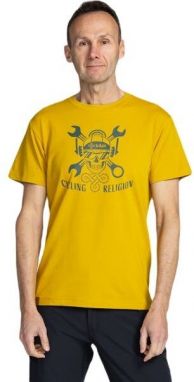 KILPI SKULLY Pánske bavlnené tričko, zlatá, veľkosť