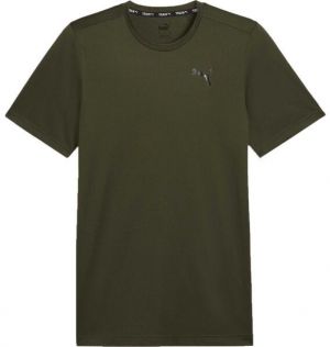 Puma TRAIN FAV BLASTER Pánske tričko, khaki, veľkosť