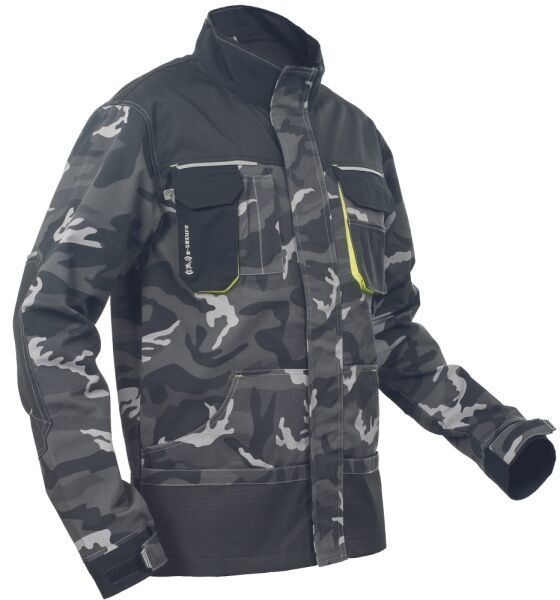 CERVA SHELDON CAMOU Pánska pracovná bunda, tmavo sivá, veľkosť