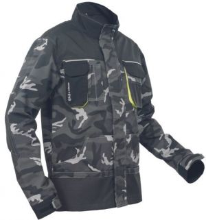 CERVA SHELDON CAMOU Pánska pracovná bunda, tmavo sivá, veľkosť