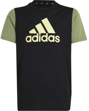 adidas TRIČKO S VEĽKÝM LOGOM Chlapčenské tričko, čierna, veľkosť