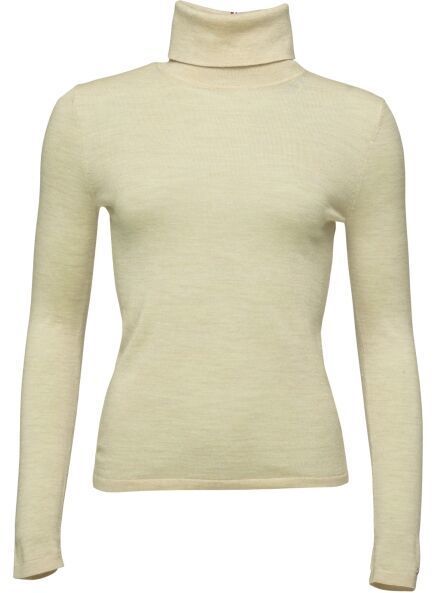Tommy Hilfiger MERINO ROLL-NK SWEATER Dámsky rolák, béžová, veľkosť