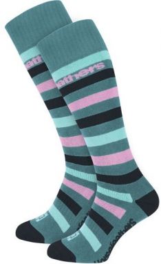 Horsefeathers STRID SNOW SOCKS Dámske snowboardové ponožky, tyrkysová, veľkosť