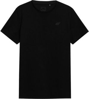 4F TSHIRT SMALL LOGO Pánske tričko, čierna, veľkosť