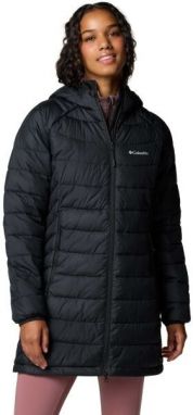 Columbia POWDER LITE MID JACKET Dámska dlhá zimná bunda, čierna, veľkosť