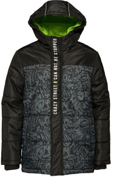 Lewro BETIN Chlapčenská prešívaná bunda, čierna, veľkosť 152-158