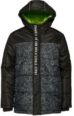 Lewro BETIN Chlapčenská prešívaná bunda, čierna, veľkosť 152-158