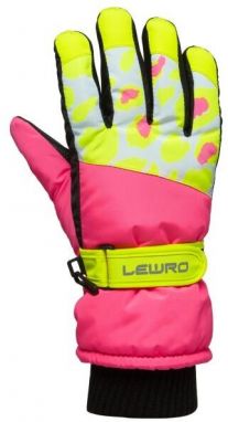 Lewro BAFE Dievčenské zimné lyžiarske rukavice, žltá, veľkosť 8-11Y