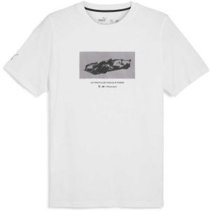 Puma BMW M MOTORSPORT NEW ESSENTIALS CAR CRAPHIC TEE Pánske tričko, biela, veľkosť