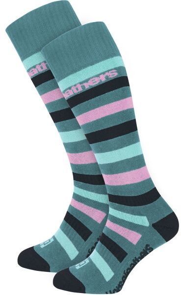Horsefeathers STRID SNOW SOCKS Dámske snowboardové ponožky, tyrkysová, veľkosť