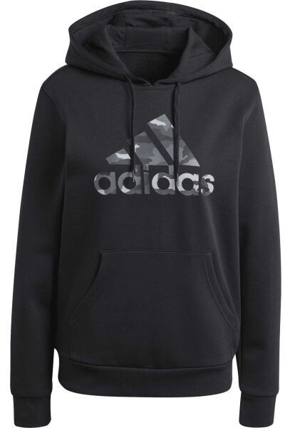 adidas CAMO GRAPHIC HOODIE Dámska mikina, čierna, veľkosť