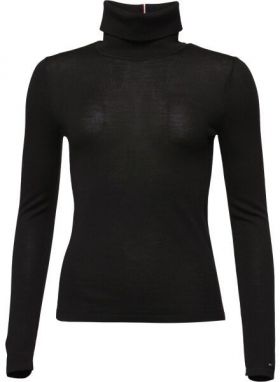 Tommy Hilfiger MERINO ROLL-NK SWEATER Dámsky rolák, čierna, veľkosť