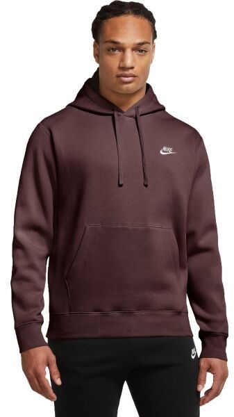Nike SPORTSWEAR CLUB FLEECE Pánska mikina, vínová, veľkosť