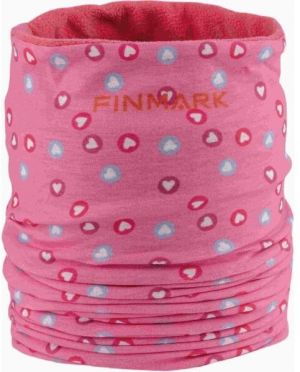 Finmark MULTIFUNCTIONAL SCARF WITH FLEECE Detská multifunkčná šatka, ružová, veľkosť UNI