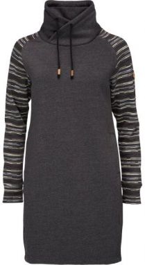 LOAP EBNERA Dámske mikinové šaty, tmavo sivá, veľkosť
