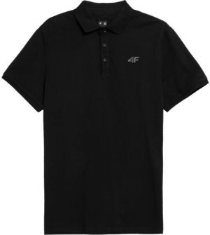 4F POLO SHIRT Pánske polo tričko, čierna, veľkosť