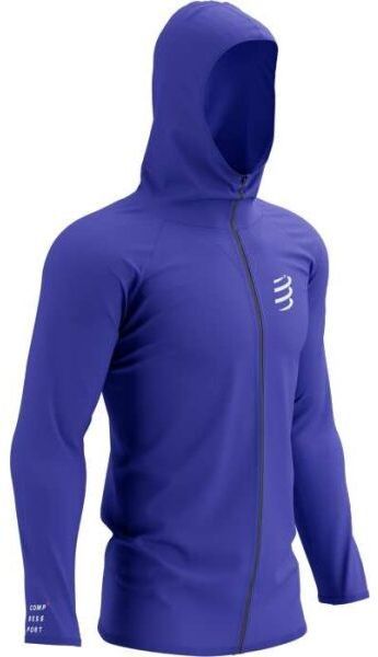 Compressport 3D THERMO SEAMLESS HOODIE ZIP Pánska športová mikina, modrá, veľkosť