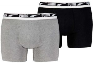 Puma MEN EVERYDAY MULTI LOGO BOXER 2P Pánske boxerky, čierna, veľkosť