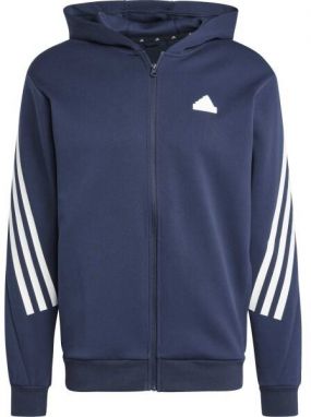 adidas FUTURE ICONS 3-STRIPES FULL ZIP HOODIE Pánska mikina, tmavo modrá, veľkosť