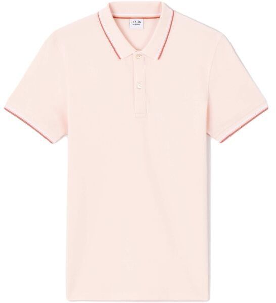 CELIO DECOLRAYEB Pánske tričko polo, ružová, veľkosť