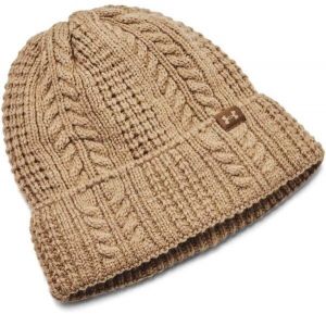 Under Armour HALFTIME CABLE KNIT BEANIE Dámska zimná čiapka, hnedá, veľkosť