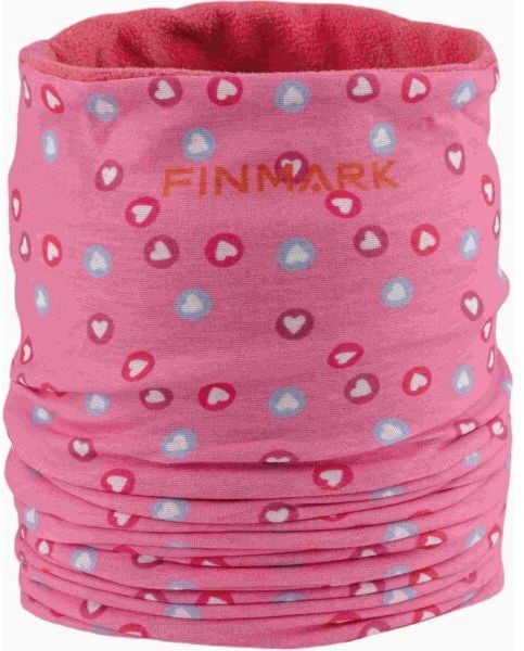 Finmark MULTIFUNCTIONAL SCARF WITH FLEECE Detská multifunkčná šatka, ružová, veľkosť UNI