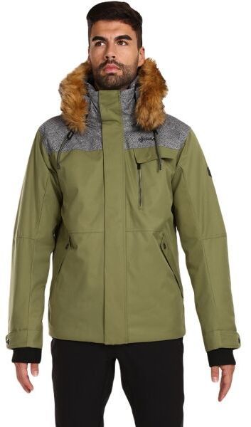 KILPI ALPHA Pánska zimná bunda, khaki, veľkosť