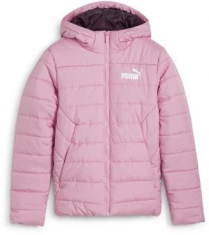 Puma ESSENTIALS HOODIED PADDED JACKET Chlapčenská bunda, ružová, veľkosť