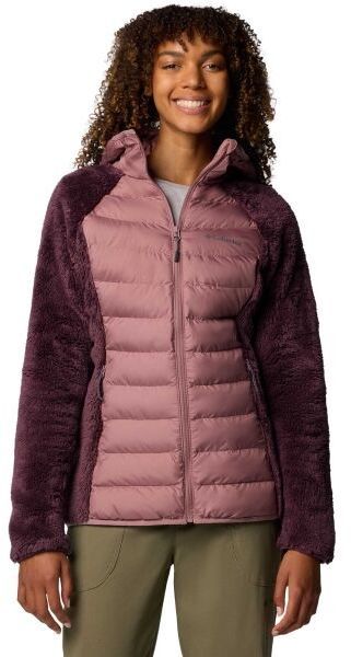 Columbia POWDER LITE II SHERPA HYBRID JACKET Dámska bunda, vínová, veľkosť