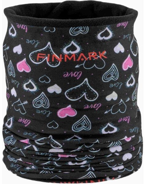 Finmark MULTIFUNCTIONAL SCARF WITH FLEECE Detská multifunkčná šatka, čierna, veľkosť