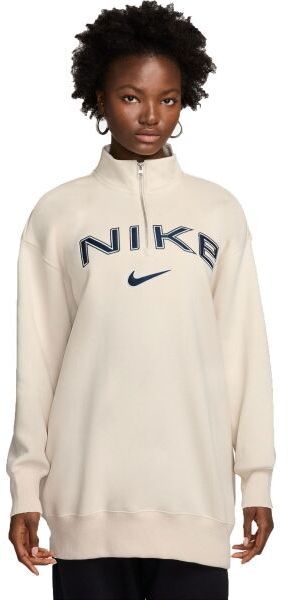 Nike SPORTSWEAR PHOENIX FLEECE Dámska mikina, béžová, veľkosť
