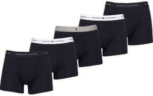 Tommy Hilfiger COTTON ESSENTIALS 5P TRUNK WB Pánske trenírky, čierna, veľkosť