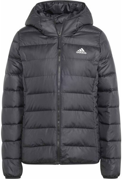 adidas ESSENTIALS  MIDWEIGHT DOWN HOODED Dámska bunda, čierna, veľkosť
