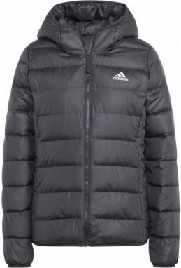adidas ESSENTIALS  MIDWEIGHT DOWN HOODED Dámska bunda, čierna, veľkosť