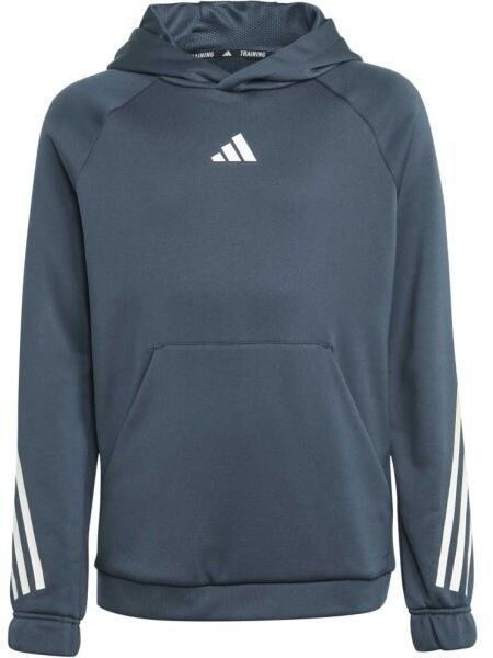 adidas TI HOODIE Chlapčenská športová mikina, tmavo sivá, veľkosť