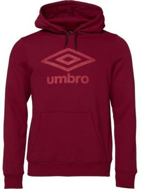 Umbro LARGE LOGO HOODIE ESSENTIALS Pánska mikina, vínová, veľkosť
