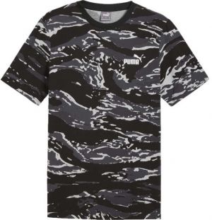 Puma ESSENTIALS+ CAMO AOP TEE Pánske tričko, čierna, veľkosť