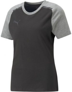 Puma TEAMCUP CASUALS TEE Futbalové tričko, čierna, veľkosť