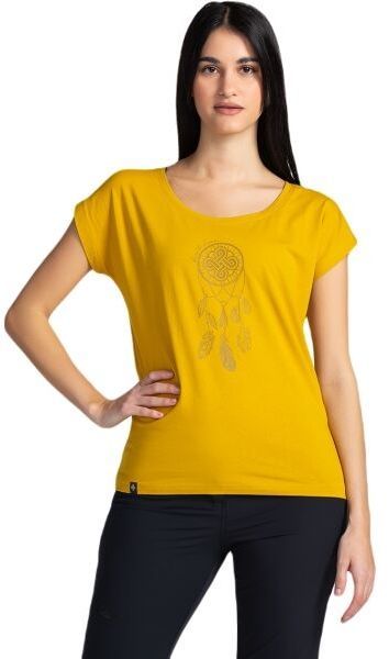 KILPI ROANE Dámske bavlnené tričko, zlatá, veľkosť