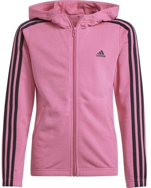 adidas ESSENTIALS 3-STRIPES FULLZIP HOODIE Dievčenská mikina, ružová, veľkosť