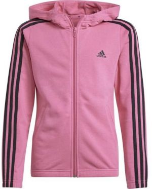 adidas ESSENTIALS 3-STRIPES FULLZIP HOODIE Dievčenská mikina, ružová, veľkosť