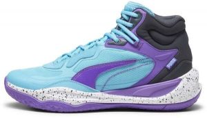 Puma PLAYMAKER PRO MID Pánska basketbalová obuv, svetlomodrá, veľkosť 45