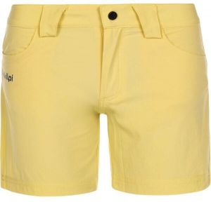 KILPI SUNNY Dámske outdoorové ľahké kraťasy, žltá, veľkosť