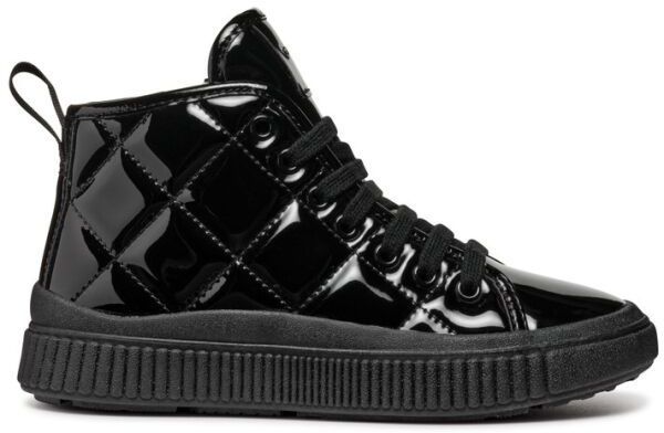 Geox J LAQUINNY B Dievčenské tenisky, čierna, veľkosť