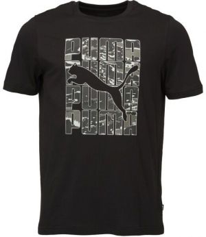 Puma GRAPHICS CAMO TEE Pánske tričko, čierna, veľkosť