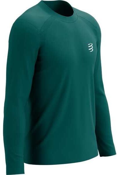 Compressport TRAINING TSHIRT LS Pánske tréningové tričko s dlhým rukávom, zelená, veľkosť
