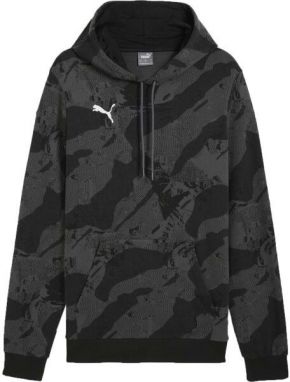 Puma INDIVIDUAL LIGA CAMO HOODY Pánska mikina, čierna, veľkosť