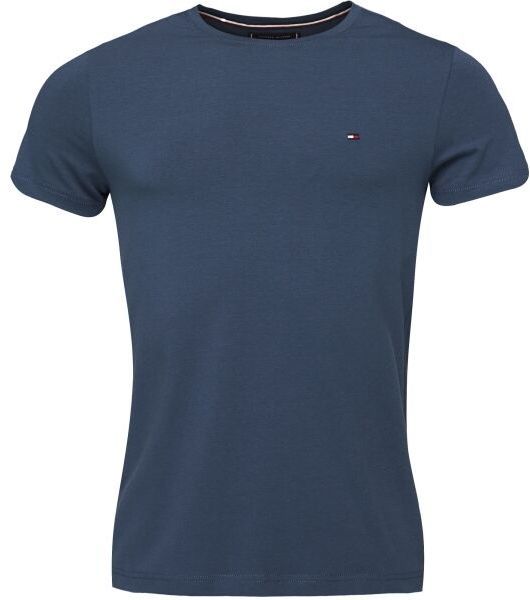 Tommy Hilfiger STRETCH SLIM FIT Pánske tričko, tmavo modrá, veľkosť