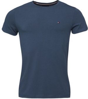 Tommy Hilfiger STRETCH SLIM FIT Pánske tričko, tmavo modrá, veľkosť
